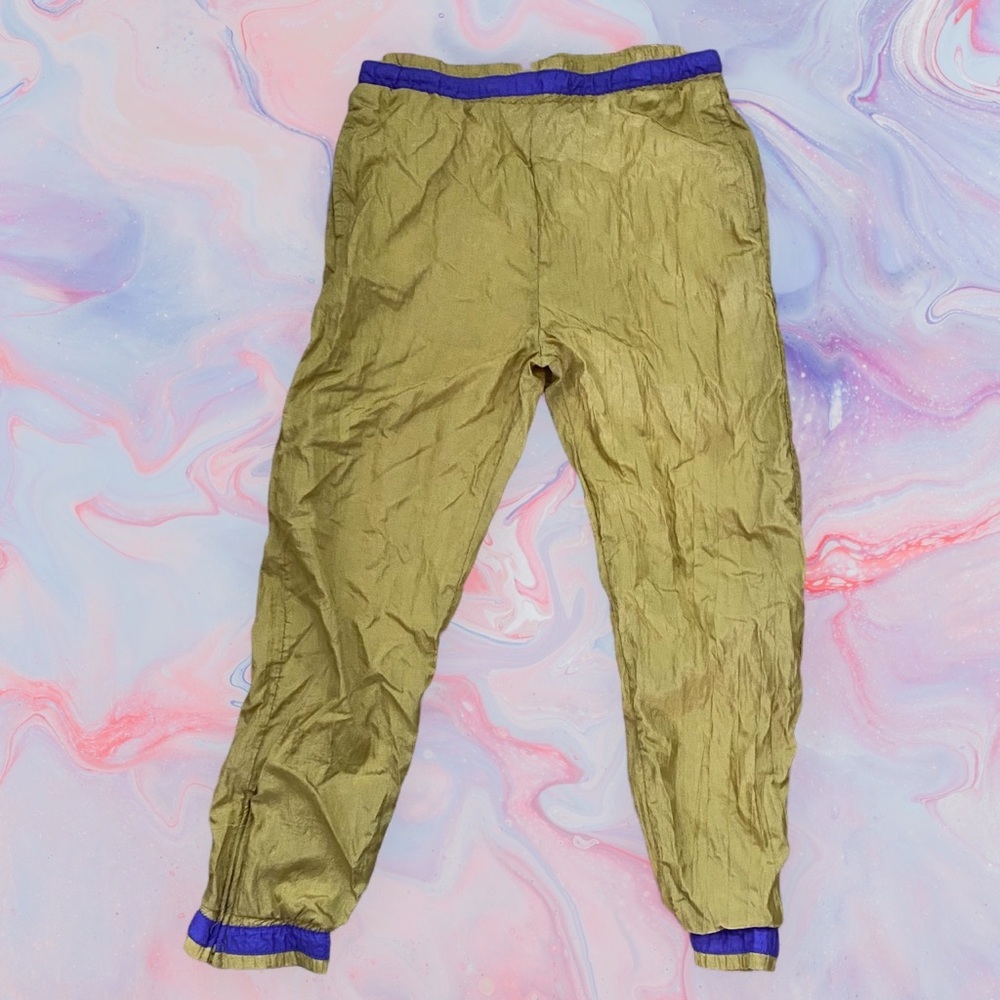 Vintage gold and purple track pants